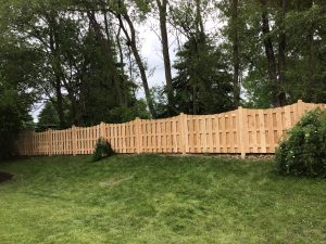 Franklin Backyard Fences Becker Board on Board Arch 300x225